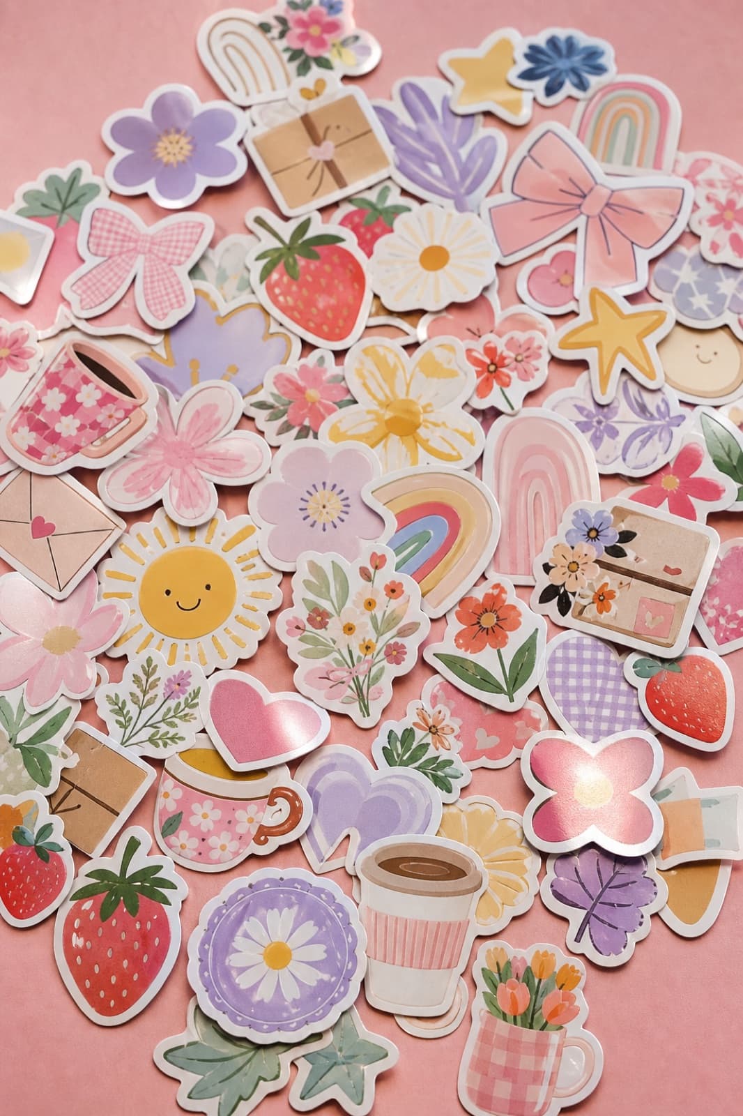 A colourful selection of custom die-cut stickers